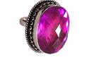 zilveren Ring met Kunziet edelsteen-, Overige kleuren, Verzenden, Nieuw, 17 tot 18