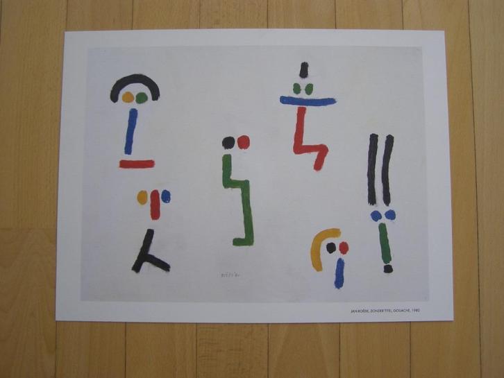 Reproductie: Jan Roede / Roëde – Zonder titel; gouache, Antiek en Kunst, Kunst | Overige Kunst, Ophalen of Verzenden