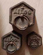 Antieke Ijzeren weegschaal gewichten, Antiek en Kunst, Ophalen