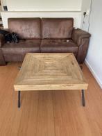 Houten salontafel, Ophalen, Gebruikt, 100 tot 150 cm, Vierkant
