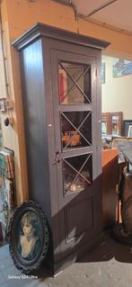 Mooie vitrine/Vitrinekast met LED verlichting, Ophalen, 200 cm of meer, 50 tot 100 cm, Zo goed als nieuw