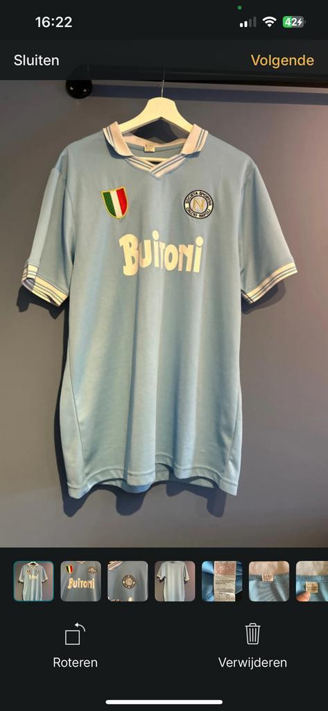 SSC Napoli Vintage, Sport en Fitness, Voetbal, Gebruikt, Shirt, Maat XL, Ophalen of Verzenden