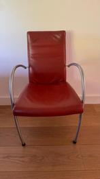 6 Hennie de Jong eetkamerstoelen, Huis en Inrichting, Stoelen, Ophalen, Gebruikt, Design, Hennie de Jong, Leer