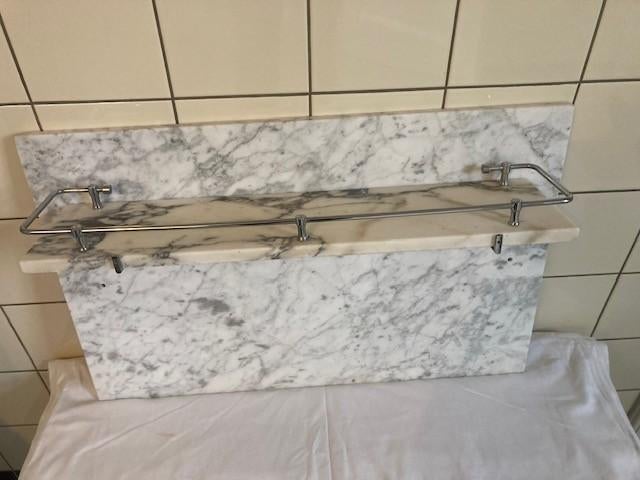 marmeren achterwand voor wastafel, Ophalen, Gebruikt, Wastafel