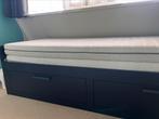Ikea Brimnes bed 160x200, Huis en Inrichting, Ophalen, Zwart, Tweepersoons, 200 cm