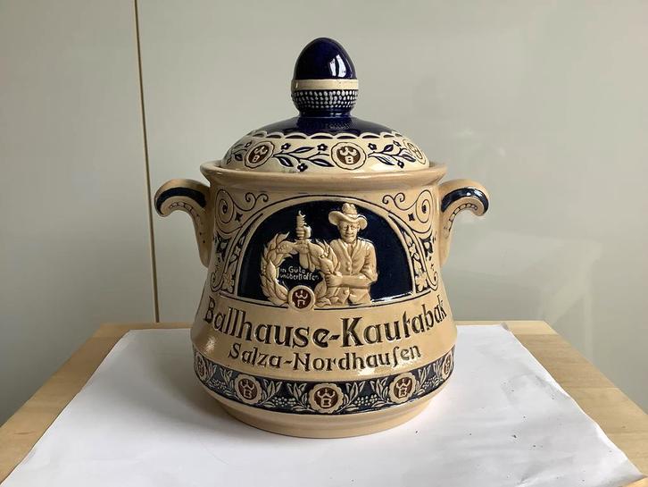 Aparte oude tabakspot Willy Ballhause pruimtabak kauwtabak, Antiek en Kunst, Curiosa en Brocante, Ophalen of Verzenden