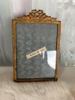 Brons antiek strik lijstje met glas 13x18 izgst, Ophalen of Verzenden