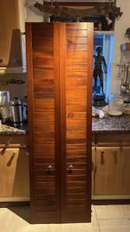 4 kastdeuren klapdeuren keukendeuren massief hout mahoni, Ophalen, Gebruikt, 50 tot 100 cm, 150 tot 200 cm