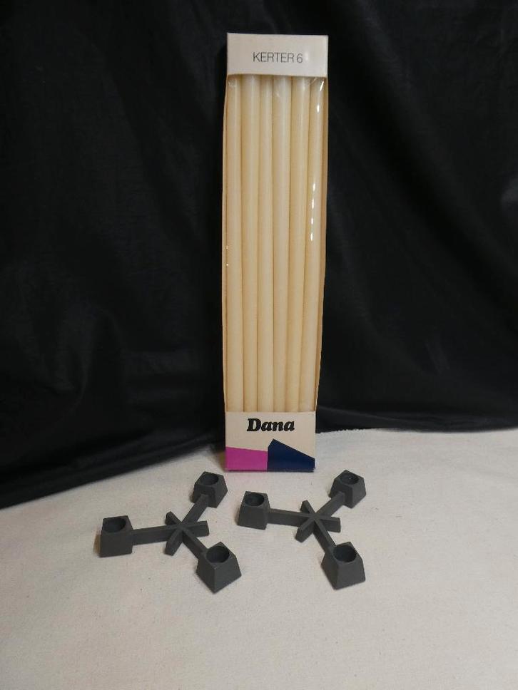 2 x vintage Paro design kandelaars met kaarsen, Huis en Inrichting, Woonaccessoires | Kandelaars en Kaarsen, Zo goed als nieuw