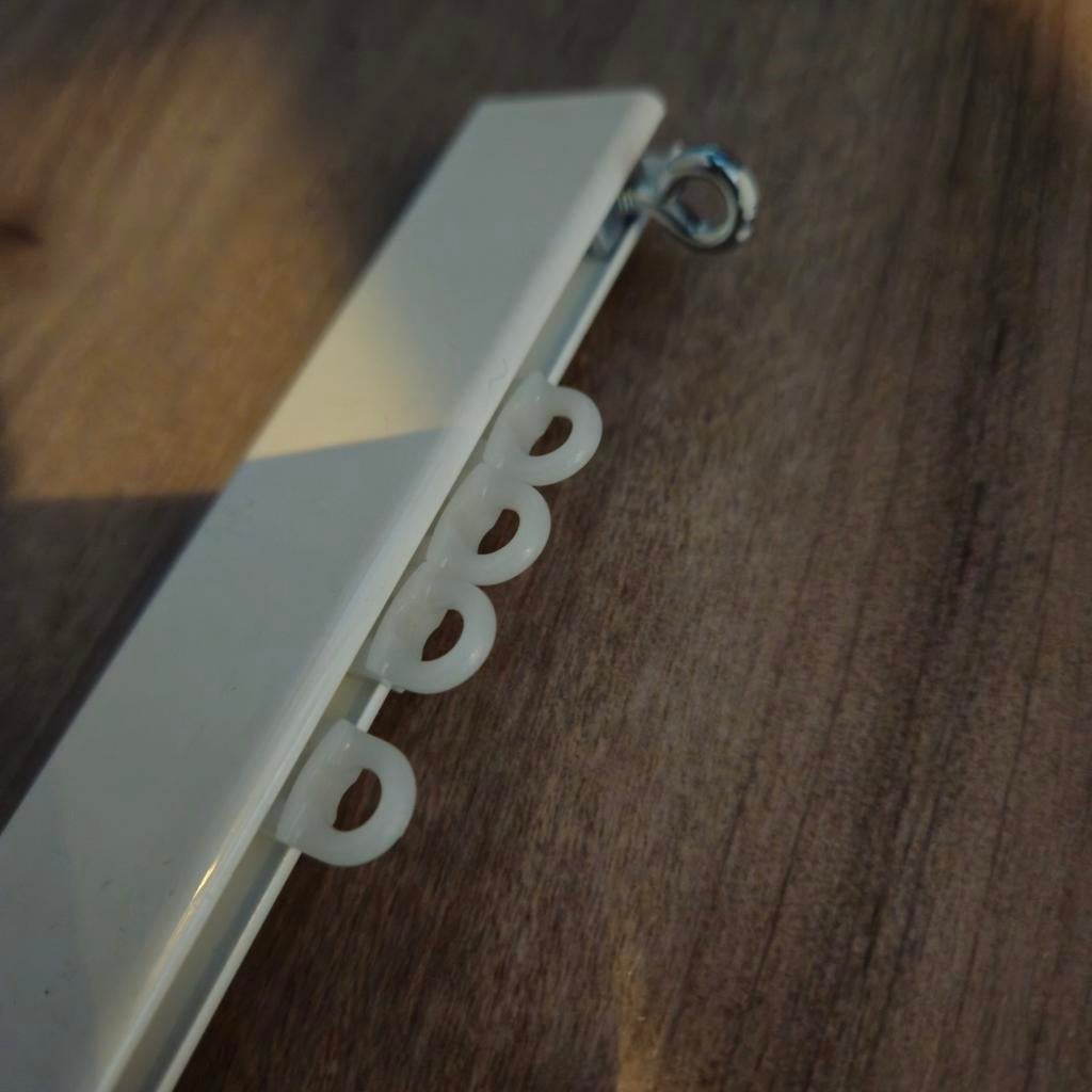 Gordijnrails | Hoogglans Wit | 145 cm, Ophalen, Zo goed als nieuw, Wit, 100 tot 150 cm