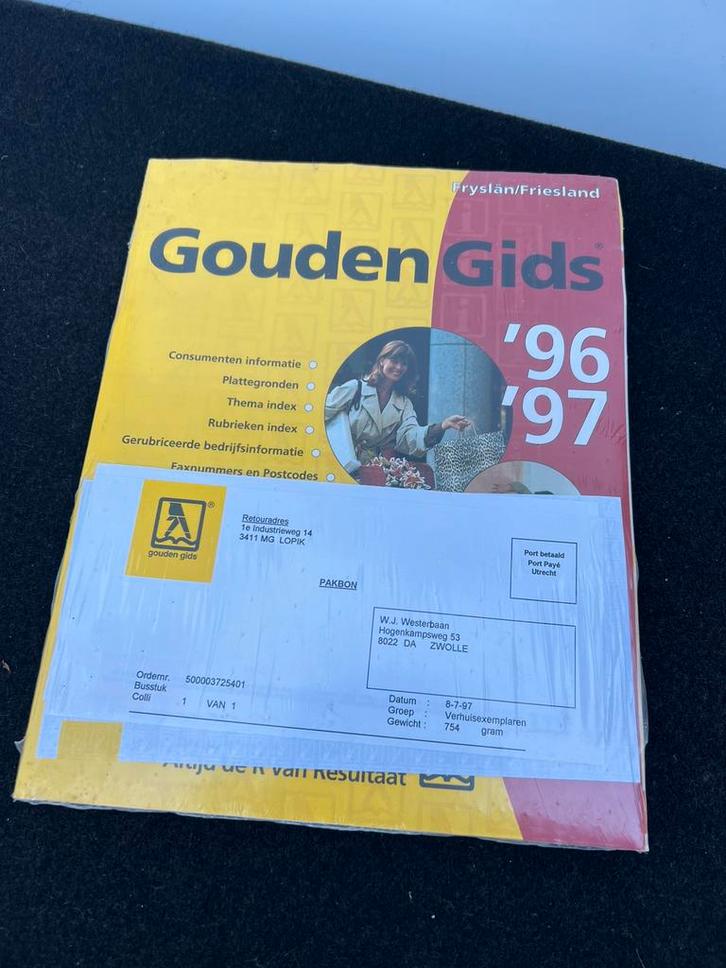 Te Koop : Gouden Gids 1996 - 1997 In Plastic Nieuw Friesland, Boeken, Informatica en Computer, Nieuw, Overige onderwerpen, Ophalen of Verzenden