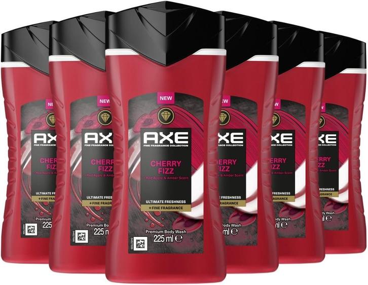 Axe Fine Fragrance Collection Cherry Fizz douchegel - 6 x 22, Sieraden, Tassen en Uiterlijk, Uiterlijk | Lichaamsverzorging, Nieuw