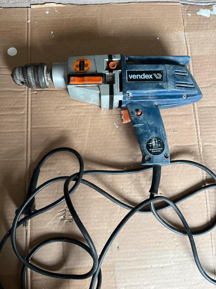 Vendex Klop Boormachine - Vintage Jaren 80, Doe-het-zelf en Verbouw, Gereedschap | Boormachines, Gebruikt, Boormachine, 400 tot 600 watt
