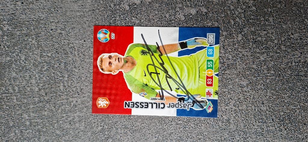 Panini trading card + handtekening Jasper Cillessen Ajax NEC, Ophalen of Verzenden, Nieuw, Ajax, Spelerskaart