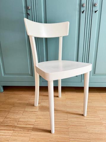 cafe stoel hout wit vintage stoeltje jaren 40-50 beschikbaar voor biedingen
