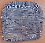 Vintage kelim poef, Zanafi marokkaanse poef, Huis en Inrichting, Verzenden, Zo goed als nieuw, 50 tot 75 cm, 50 tot 75 cm