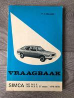 Vraagbaak Simca 1307, 1308 GLS, S, GT, Sedan 1975-1978, Ophalen of Verzenden