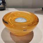 Kosta Boda Glas Oranje Atoll Waxinelicht by Anna Ehner, Verzenden