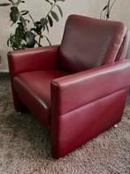 2 Rode Leren Relax Fauteuils van goede kwaliteit, Huis en Inrichting, Fauteuils, Ophalen, Gebruikt, Leer, 75 tot 100 cm