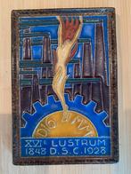 Porceleyne Fles Cloisonné Tegel - DSC Lustrum 1928, Antiek en Kunst, Ophalen of Verzenden