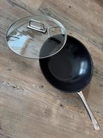 Kuhn Rikon wok (diameter 30 cm) incl glazen deksel, Huis en Inrichting, Ophalen of Verzenden, Gebruikt, Wok