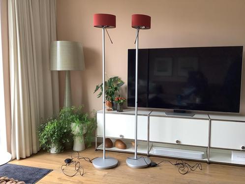 2 x Belux Diogenes design vloerlampen, Huis en Inrichting, Lampen | Vloerlampen, Zo goed als nieuw, Metaal, Ophalen
