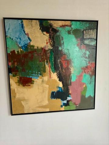 Schilderij "Koude Oase" door Antony de Baat 128 x 124 cm beschikbaar voor biedingen
