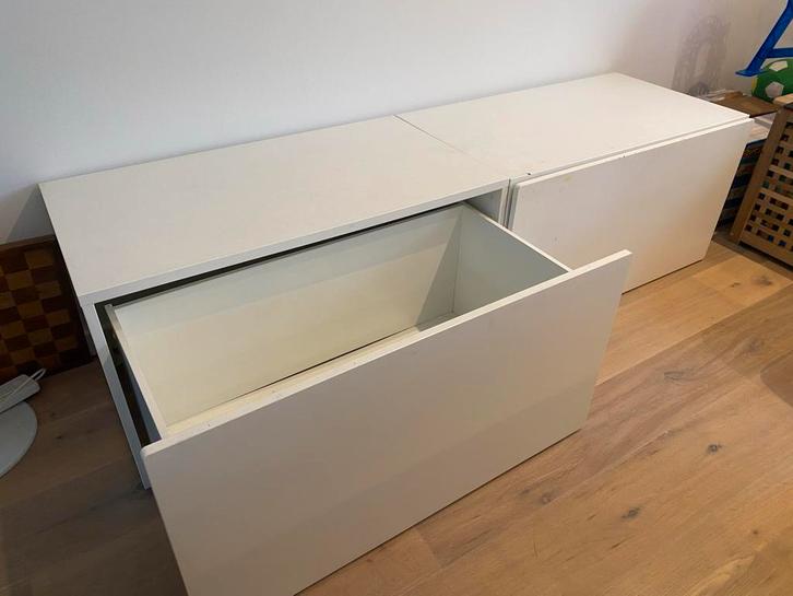 2x Ikea Stuva Opbergkist/Ladebank Wit, Huis en Inrichting, Kasten | Dressoirs, Gebruikt, 50 tot 100 cm, 50 tot 75 cm, Met lade(s)
