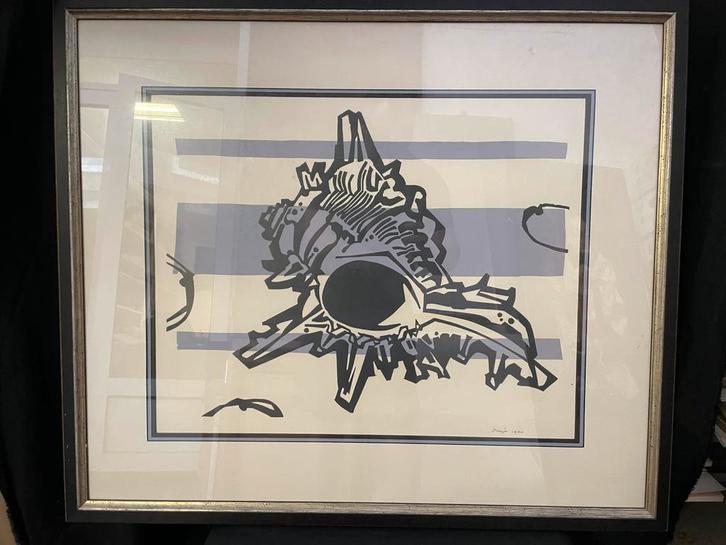 Origine linosnede - Draijer 1960, Antiek en Kunst, Kunst | Etsen en Gravures, Ophalen