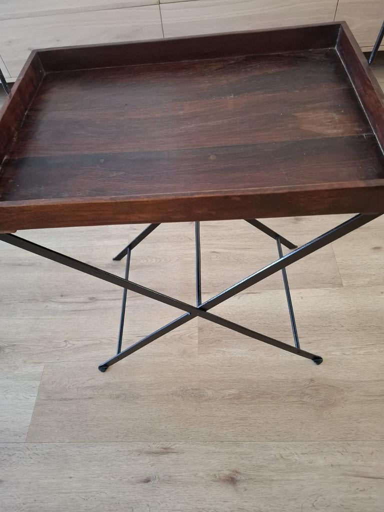 Dienblad buttler tray, Huis en Inrichting, Woonaccessoires | Dienbladen, Ophalen, Zo goed als nieuw, Rechthoekig, Hout