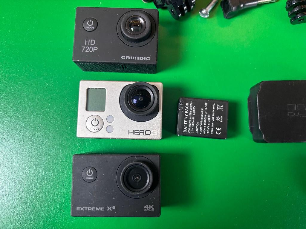 Action cams GoPro Hero - Grundig - Extreme X6 - accessoires, Audio, Tv en Foto, Actiecamera's, Gebruikt, GoPro, Ophalen of Verzenden