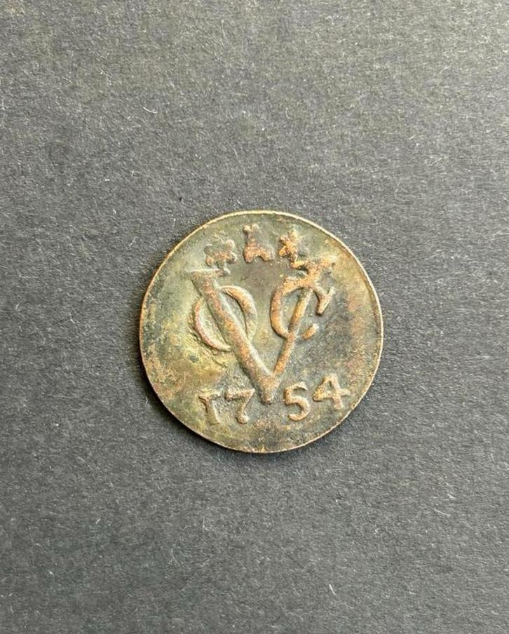 VOC Duit Zeeland, 1754, Postzegels en Munten, Munten | Nederland, Overige waardes, Vóór koninkrijk, Ophalen of Verzenden