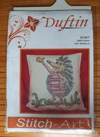 Duftin egel kussen borduurpakket nieuw 40 x 40 cm, Verzenden, Nieuw, Handborduren, Borduurpakket