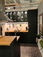 IKEA LERHYTTAN Keuken hoog kast - zwart (60 x 60 x 240cm), Huis en Inrichting, Keuken | Keukenelementen, Ophalen, 200 cm of meer