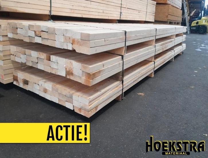 Pakketactie Vuren CLS 38x89x4800 Spot goedkoop !!!!!, Doe-het-zelf en Verbouw, Hout en Planken, Nieuw, Balk, Vuren, 300 cm of meer