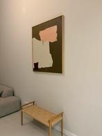 HKLIVING schilderij Abstract mosterd roze hk living100x120cm, Ophalen