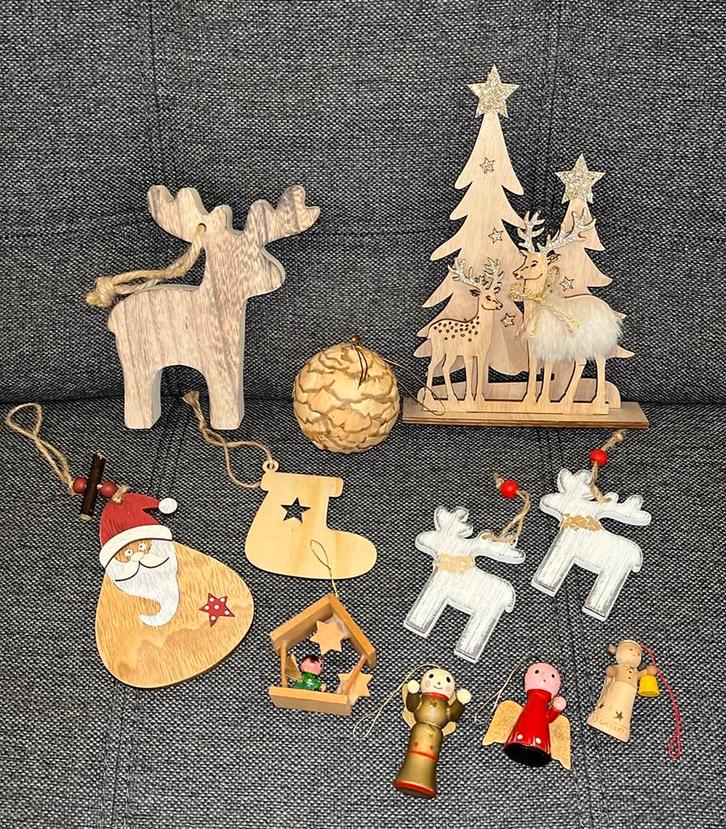 Diverse kerstspullen - hout/ballen/knutsel - voor lekkers, Diversen, Kerst, Gebruikt, Ophalen of Verzenden