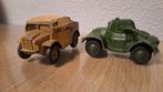 Dinky Toys armoured car 670 en field artillery tractor 688, Ophalen of Verzenden, Gebruikt, Bus of Vrachtwagen, Dinky Toys
