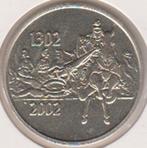 België penning Guldensporenslag 2002 in munthouder, Ophalen of Verzenden, Overige materialen, Buitenland