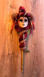 Venetiaans mini masker op stok, Ophalen of Verzenden, Nieuw, Fantasy