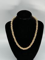 14 kt. bicolour gouden collier, Ophalen of Verzenden, Zo goed als nieuw, Goud, Goud