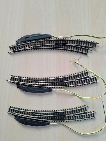 N spoor Minitrix 4970/71 gebogen wissels L + R beschikbaar voor biedingen