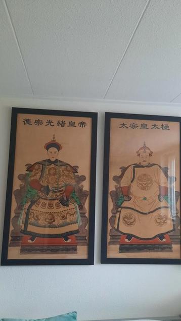 Te KOOP , 2 voorouderportretten   beschikbaar voor biedingen