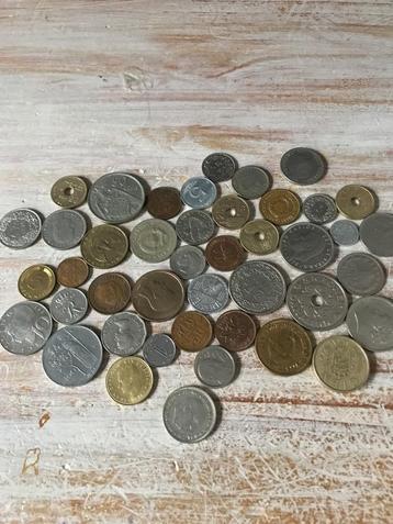 Munt , muntstukken,  munten, Spanje, Joegoslavië, Frankrijk 