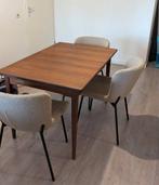 Vintage Uitschuifbare Eettafel, Ophalen, Gebruikt, 100 tot 150 cm, 50 tot 100 cm