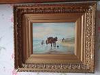 Antiek schilderij van C.W. Fransen--paard, wagen, strand., Antiek en Kunst, Ophalen