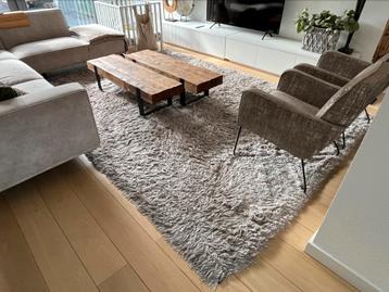 Hoogpolig vloerkleed - Love Shaggy Beige. 2.50mx3.50m beschikbaar voor biedingen