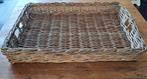 Rieten Mand - lectuurmand, Huis en Inrichting, Ophalen, Mand, Vierkant, Zo goed als nieuw