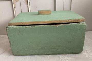 Brocante oude houten broodkist - brooddoos beschikbaar voor biedingen