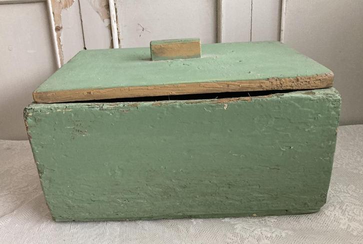 Brocante oude houten broodkist - brooddoos, Antiek en Kunst, Antiek | Keukenbenodigdheden, Ophalen of Verzenden